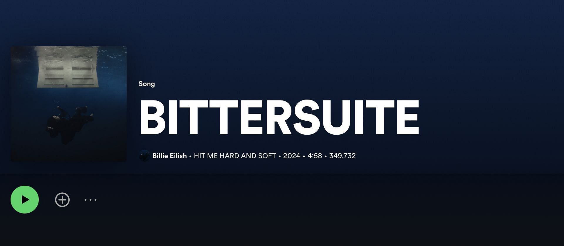 Track 9 of Billie Eilish&#039;s &#039;Hit Me Hard And Soft&#039; (Image via Spotify)