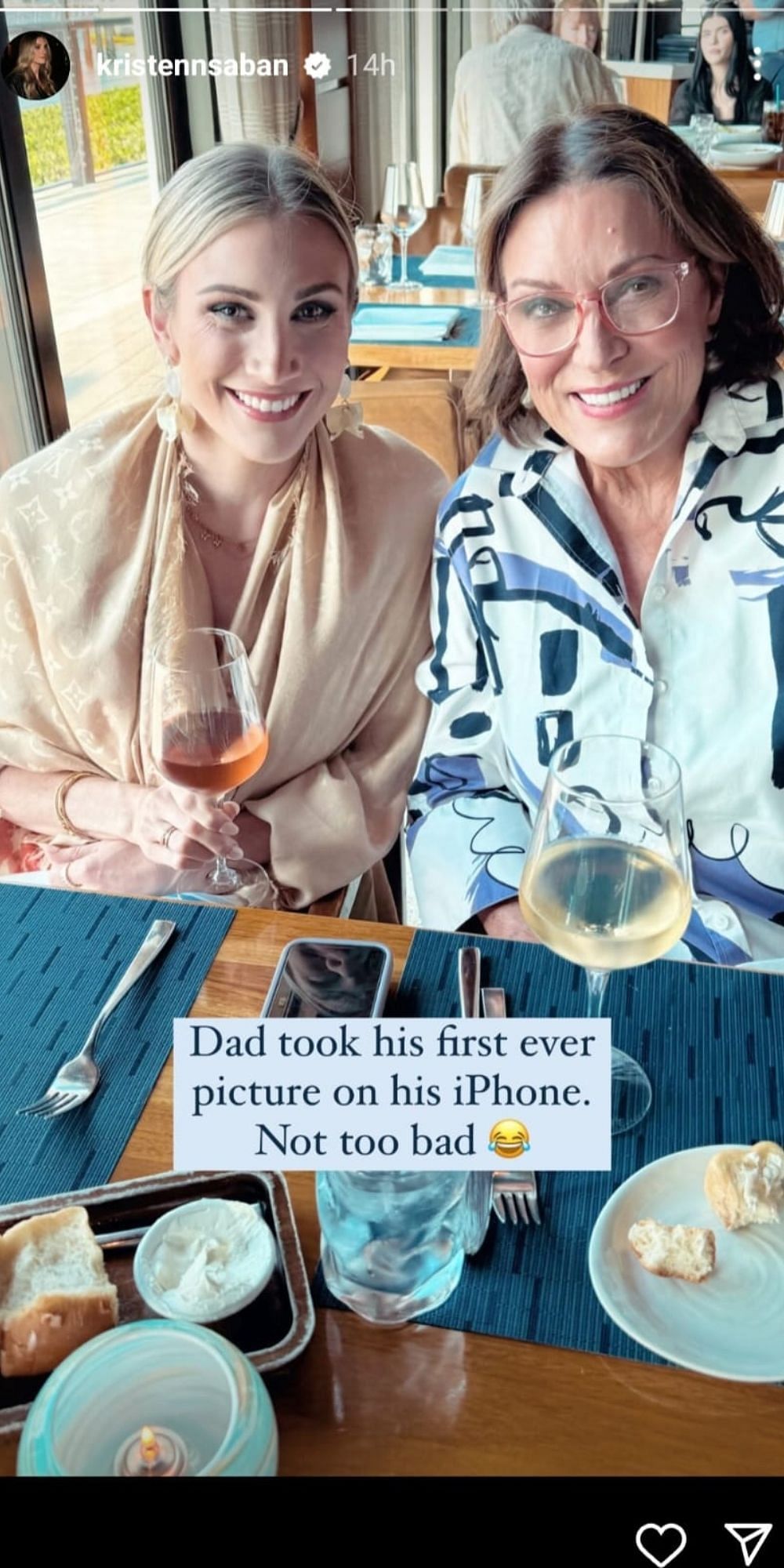 Kristen Saban shared the first iPhone picture taken by Nick Saban