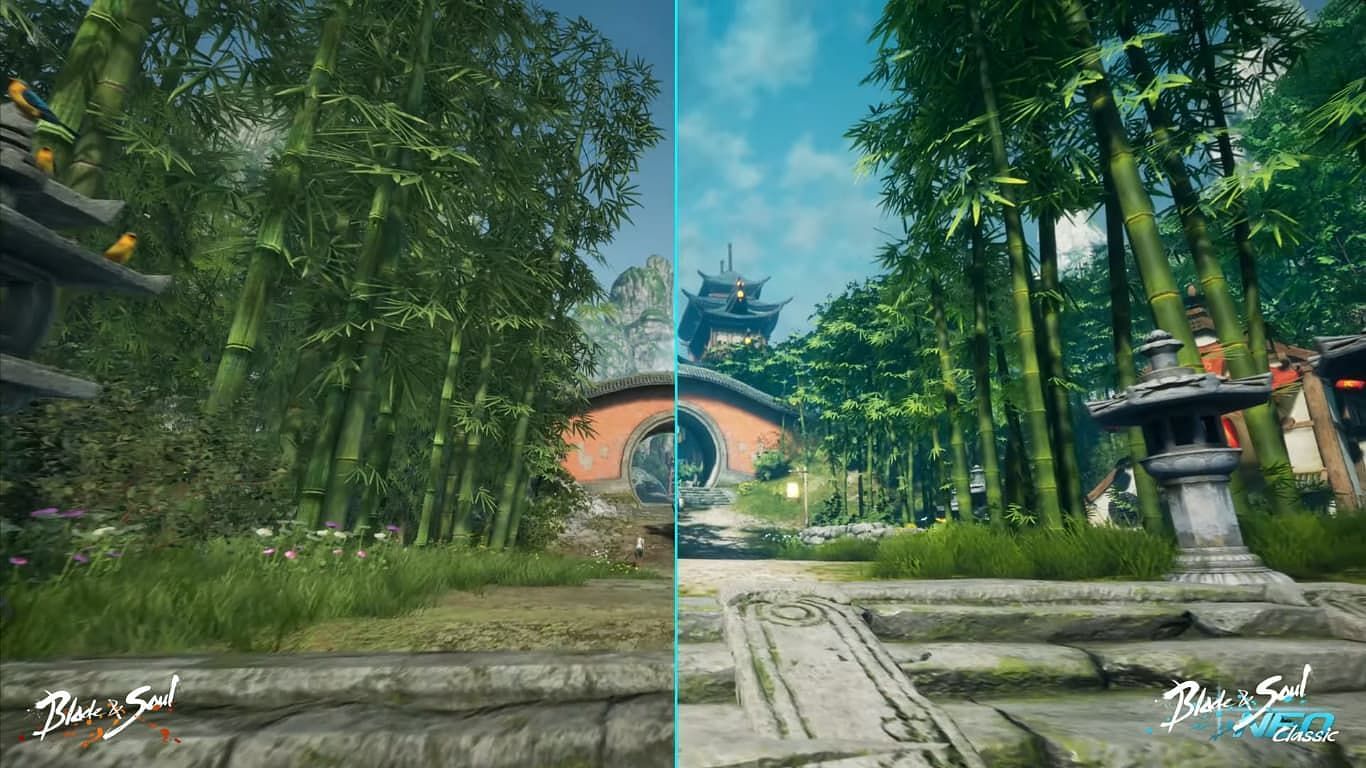 Blade and Souls vs NEO Classic graphics (Image via NCSoft)