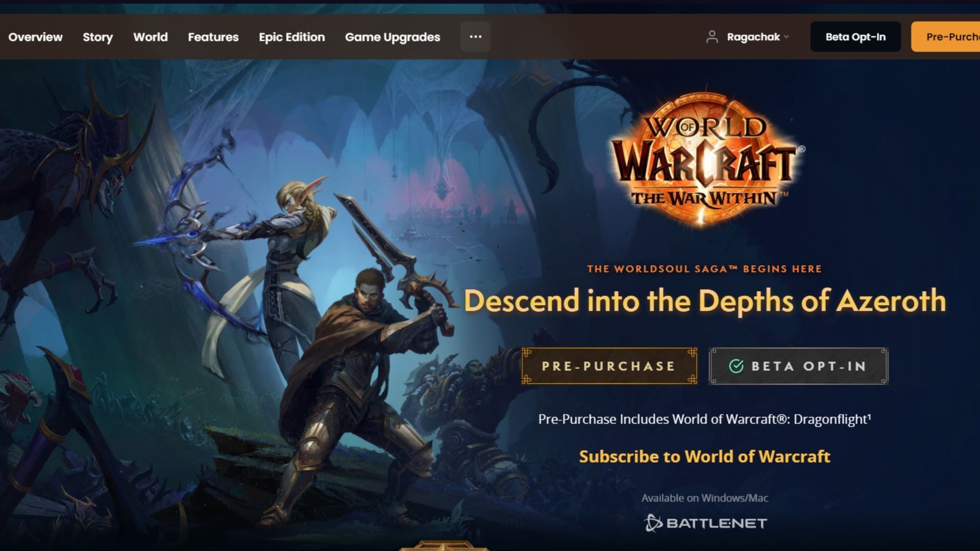 It&#039;s easy to opt-in if you don&#039;t want to shell out for the Epic Edition (Image via Blizzard Entertainment)