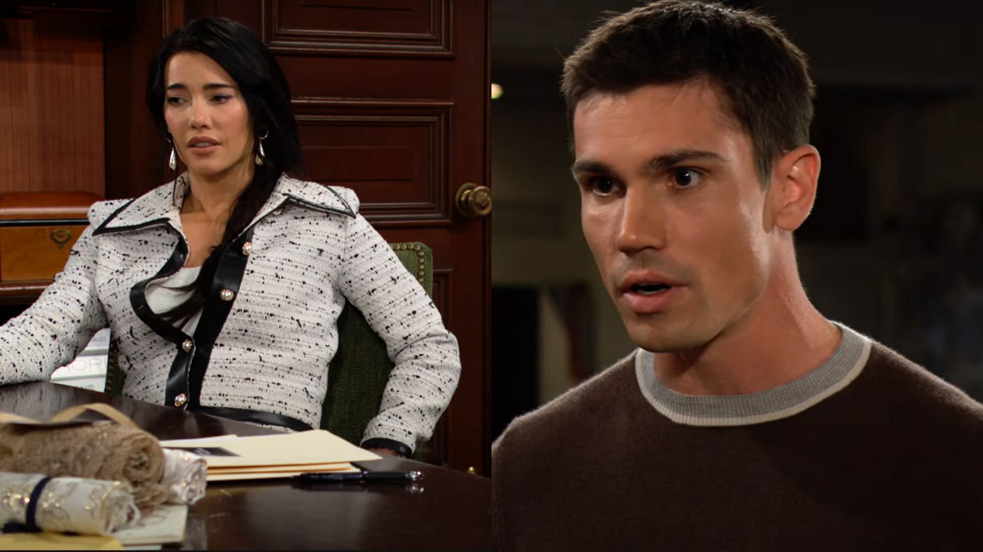 The episode ended with Finn attempting to tell Steffy about Sheila (Image via YouTube@boldandbeautiful)