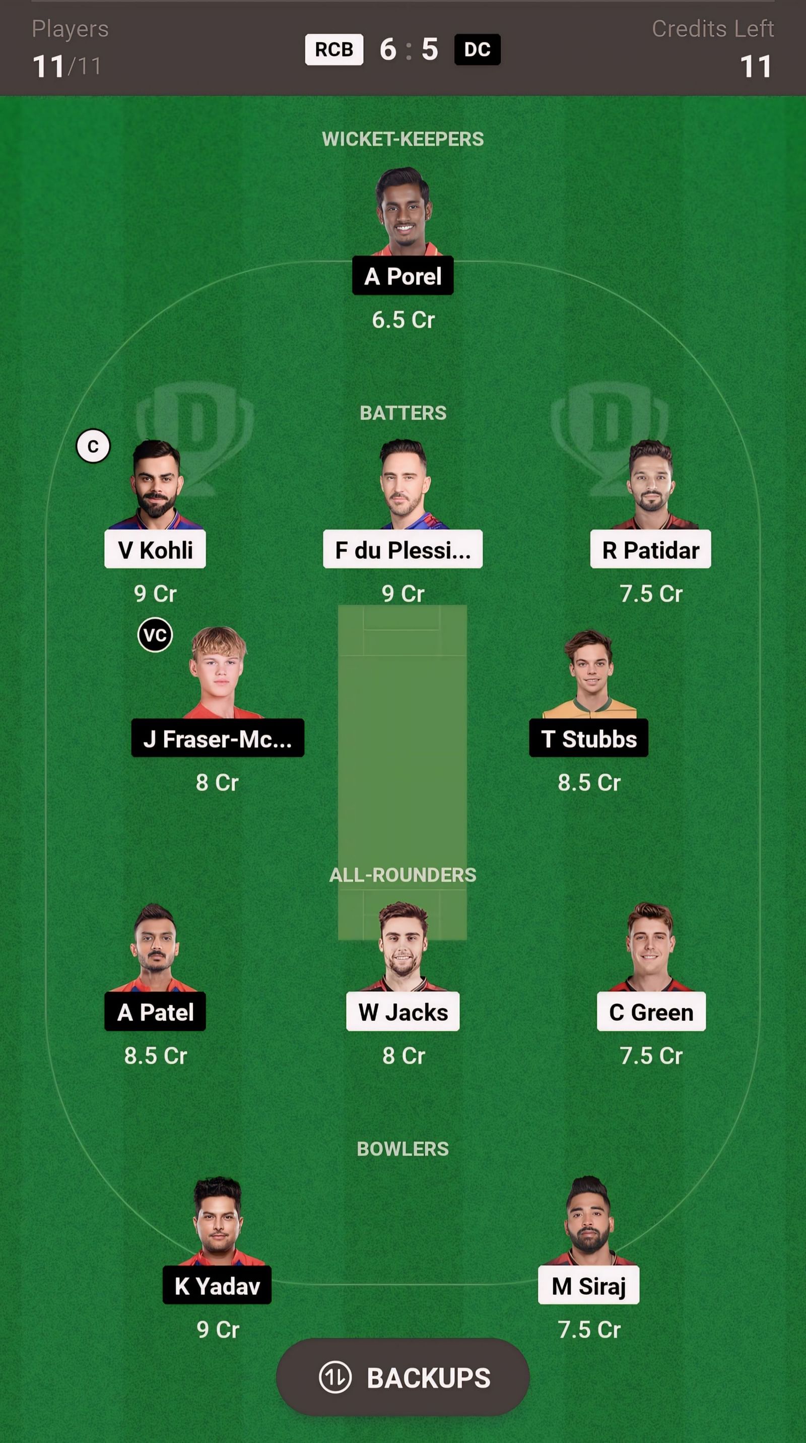 Rcb Vs Dc Dream11 Prediction Fantasy Cricket Tips Todays Playing 11 And Pitch Report For Ipl 6226