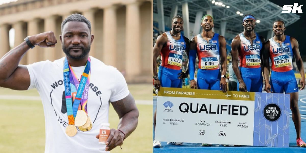 Justin Gatlin attended the 2024 World Athletics Relays in Nassau, Bahamas. 