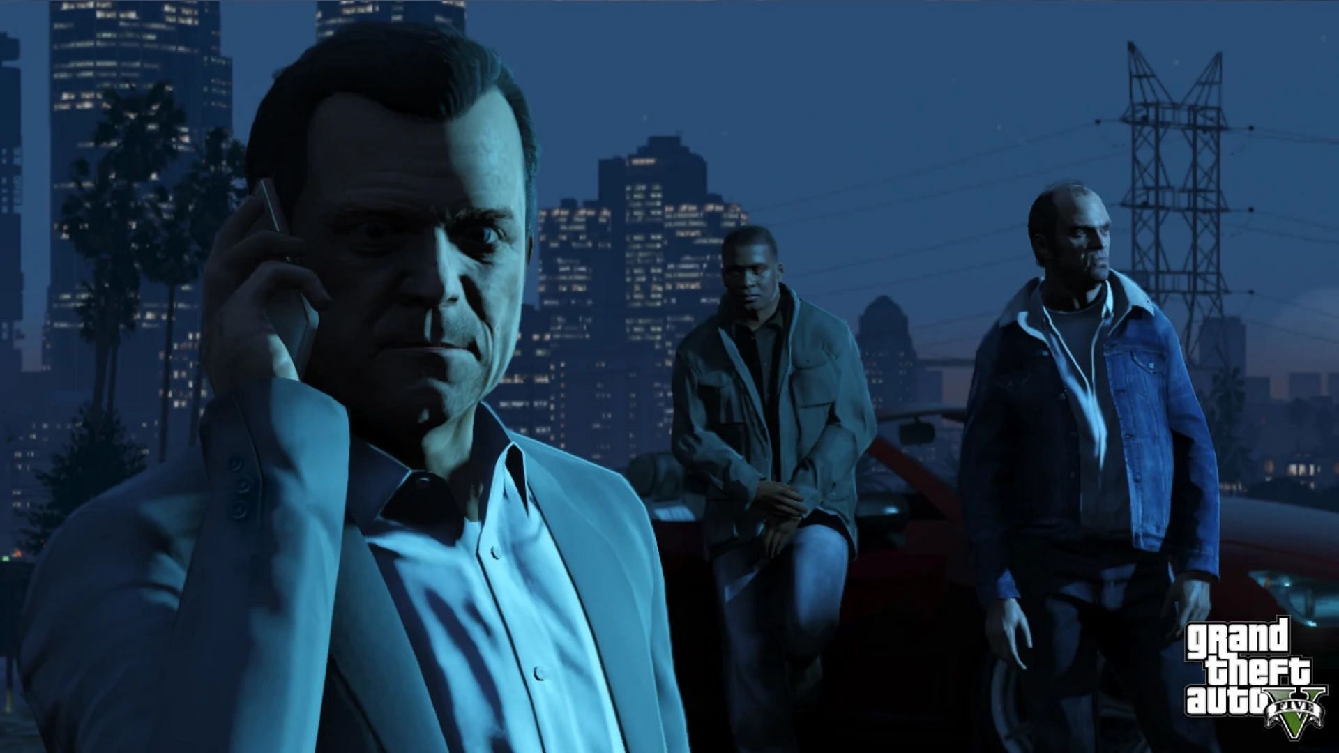 A great look at the protagonist trio. (Image via Rockstar Games)