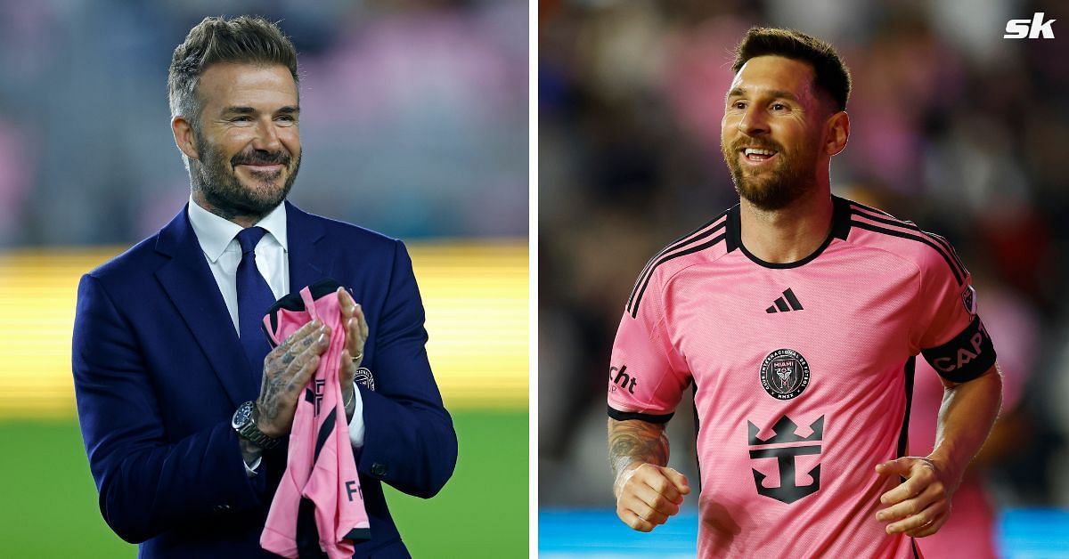 [L-to-R] David Beckham and Lionel Messi.
