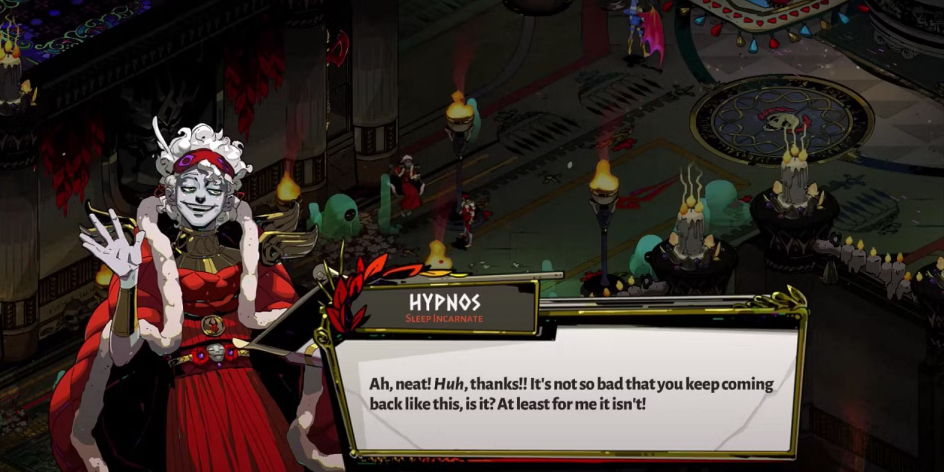 Hypnos from Hades 1 had a much more important role to play. (Image via Supergiant Games)