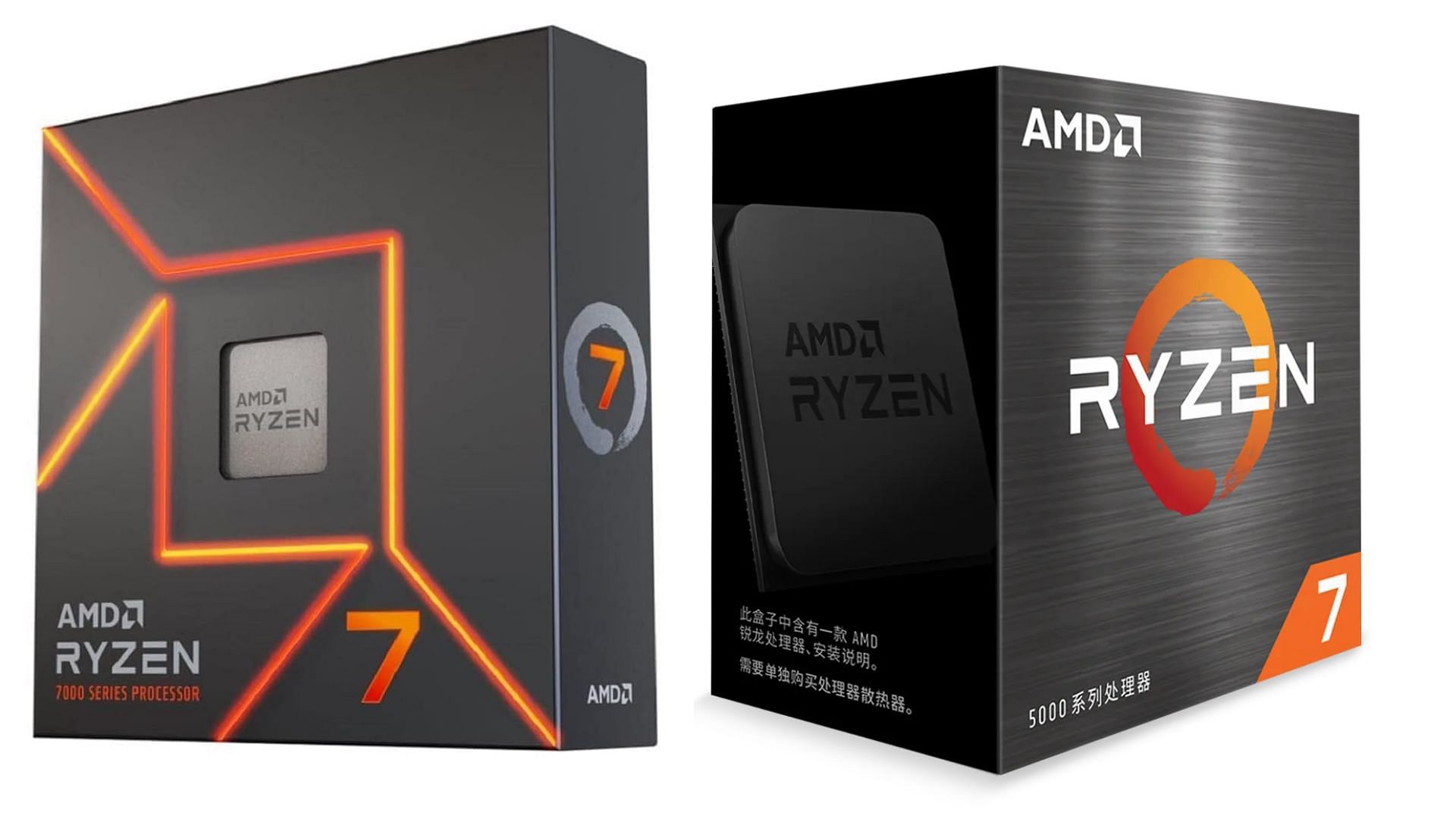 The Ryzen 7 7700X and Ryzen 7 5700X are some of the best mid-range gaming CPUs (Image via Amazon)