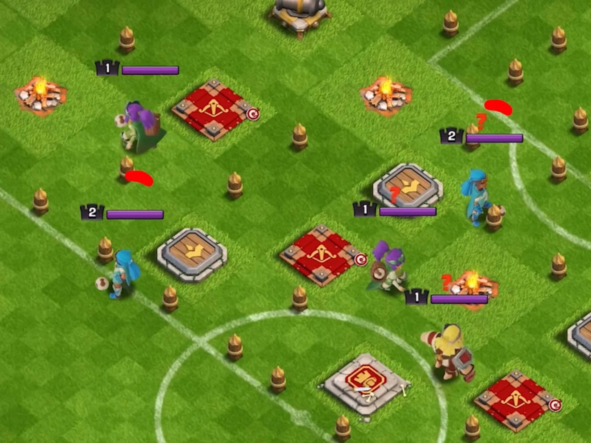 Two Royal Champions defending the base (Image via Supercell)