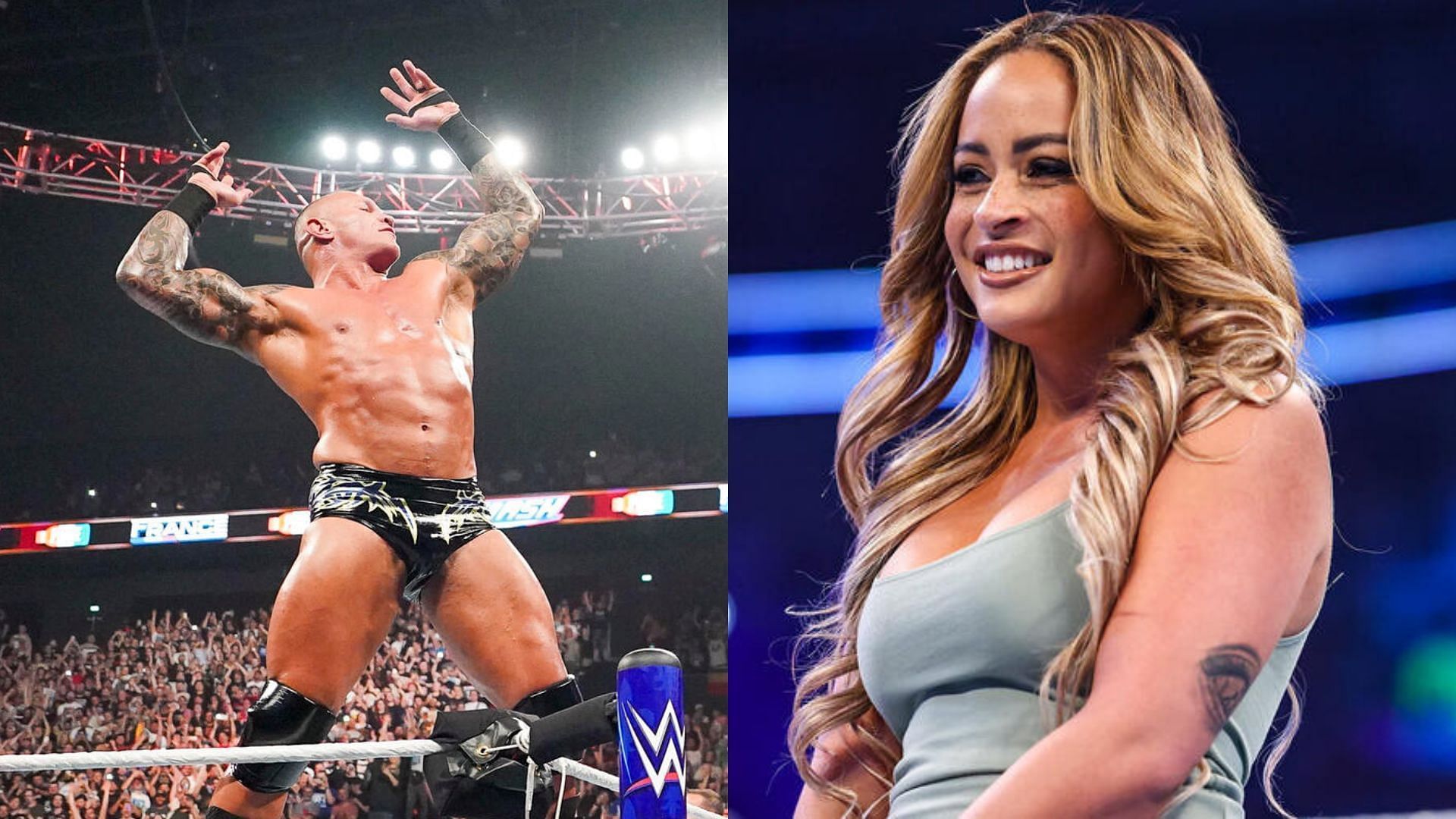 Randy Orton (left) and Kayla Braxton (right)