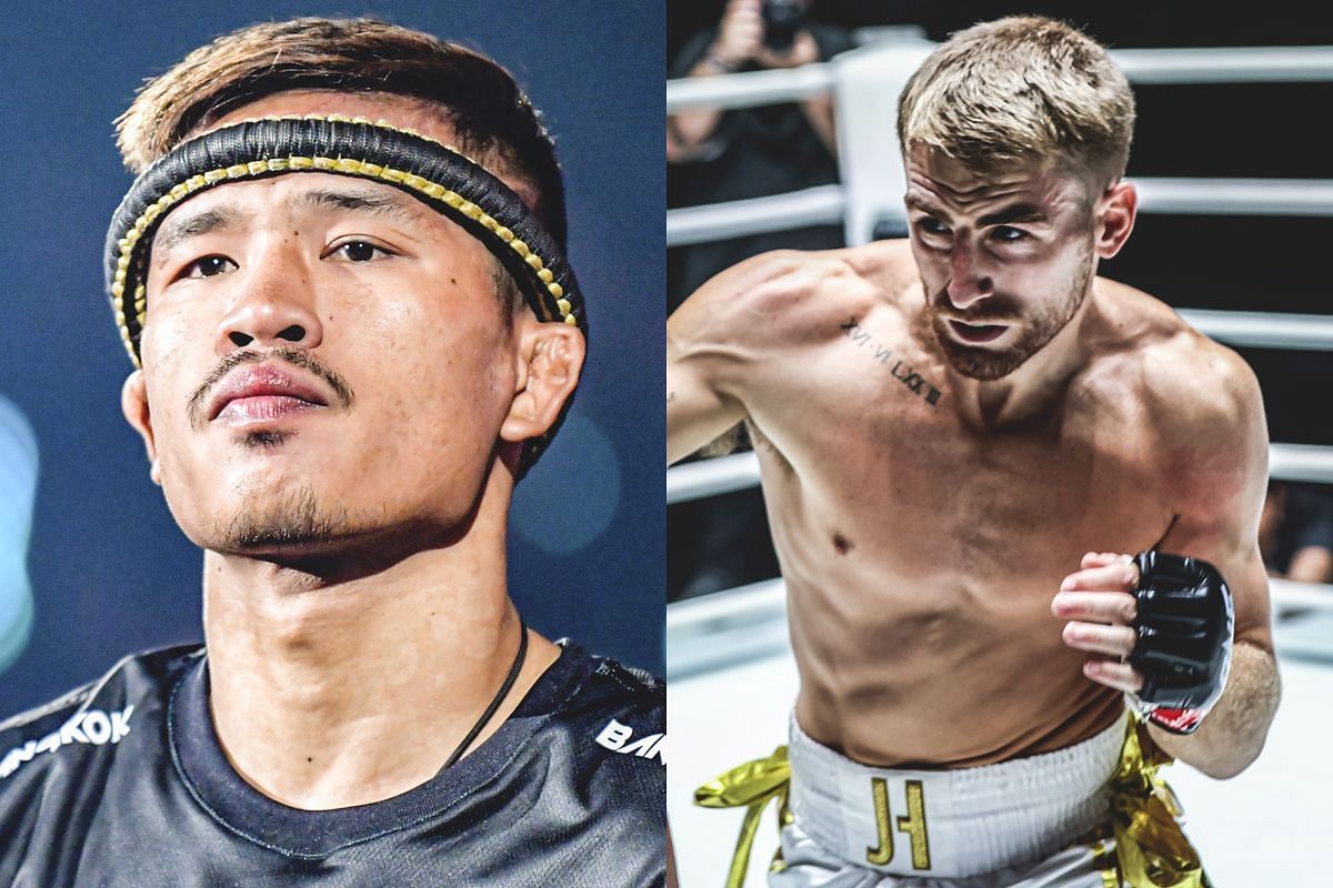 Superlek (left) Jonathan Haggerty (right) [Photos via: ONE Championship]