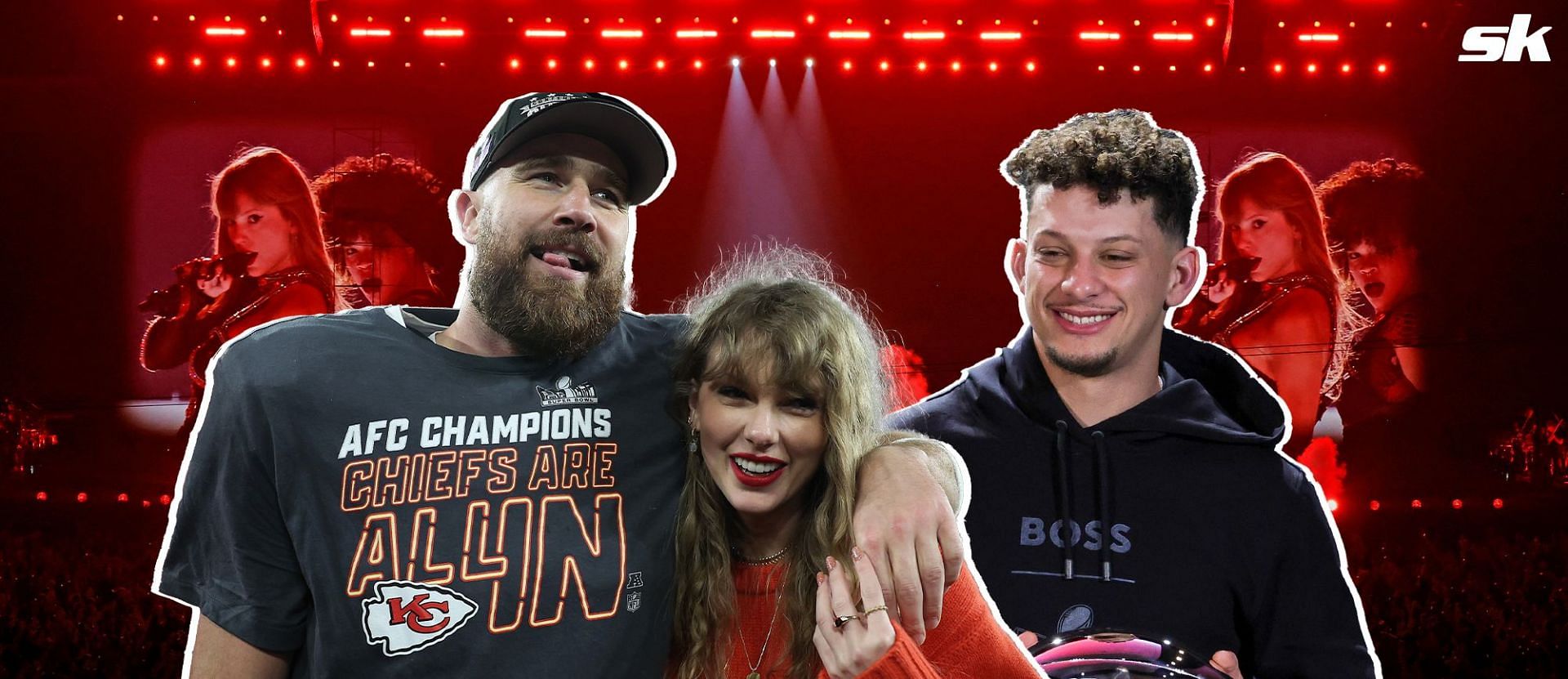 Patrick Mahomes is taking credit for setting up Taylor Swift and Travis Kelce. 