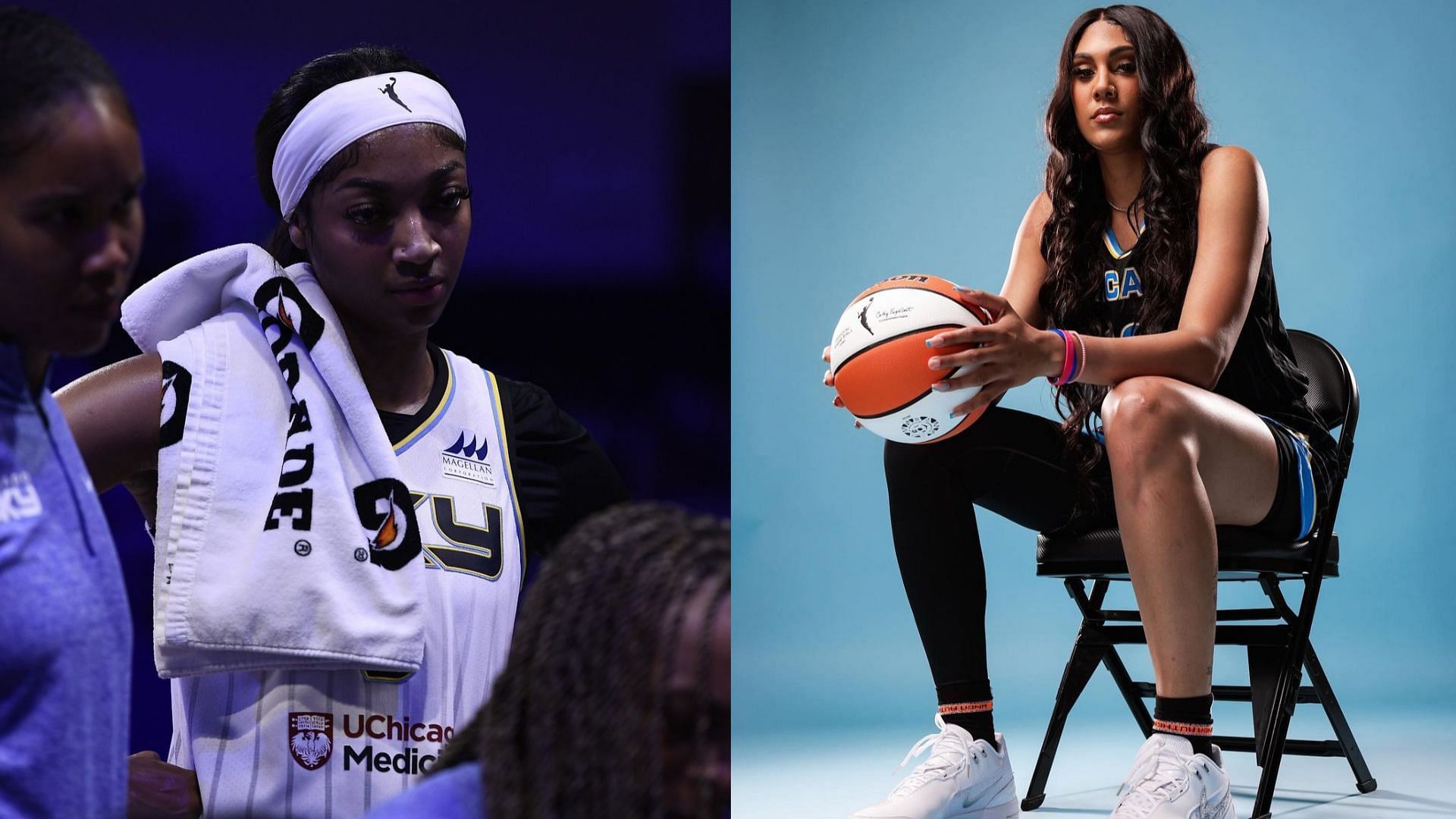 Chicago Sky rookies Angel Reese and Kamilla Cardoso 