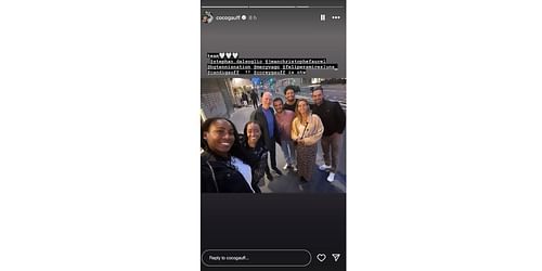 Gauff's Instagram story