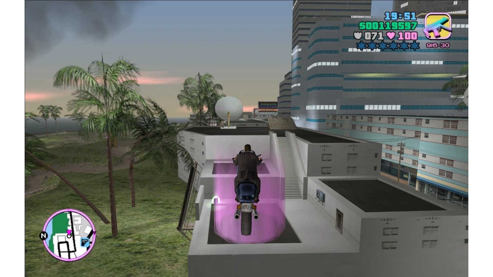 A screenshot from the G-Spotlight mission in Vice City (Image via GTA Wiki)