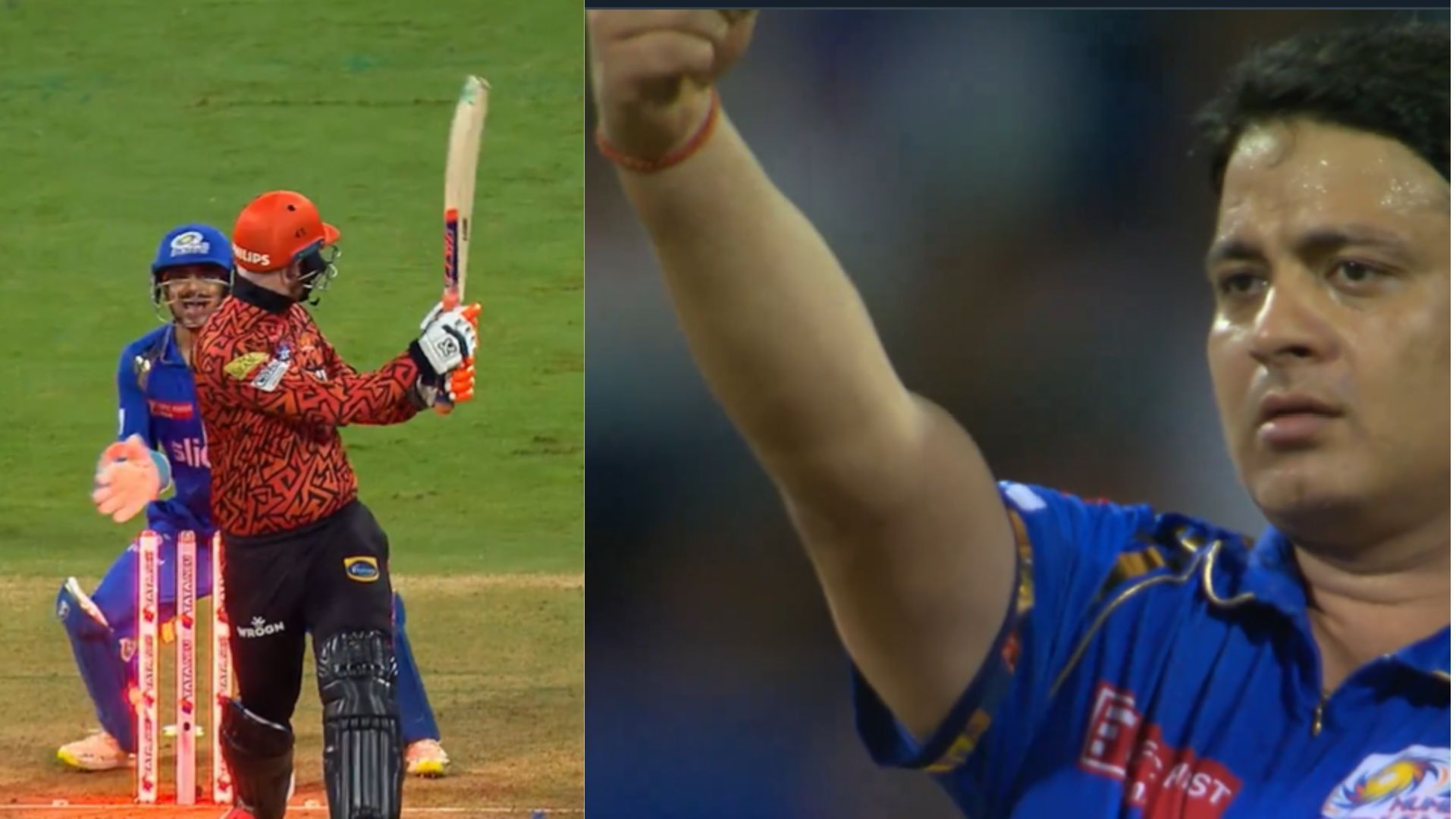 [Watch] Piyush Chawla shows Heinrich Klaasen the way to the pavilion; hands MI the big fish against SRH during IPL 2024 match