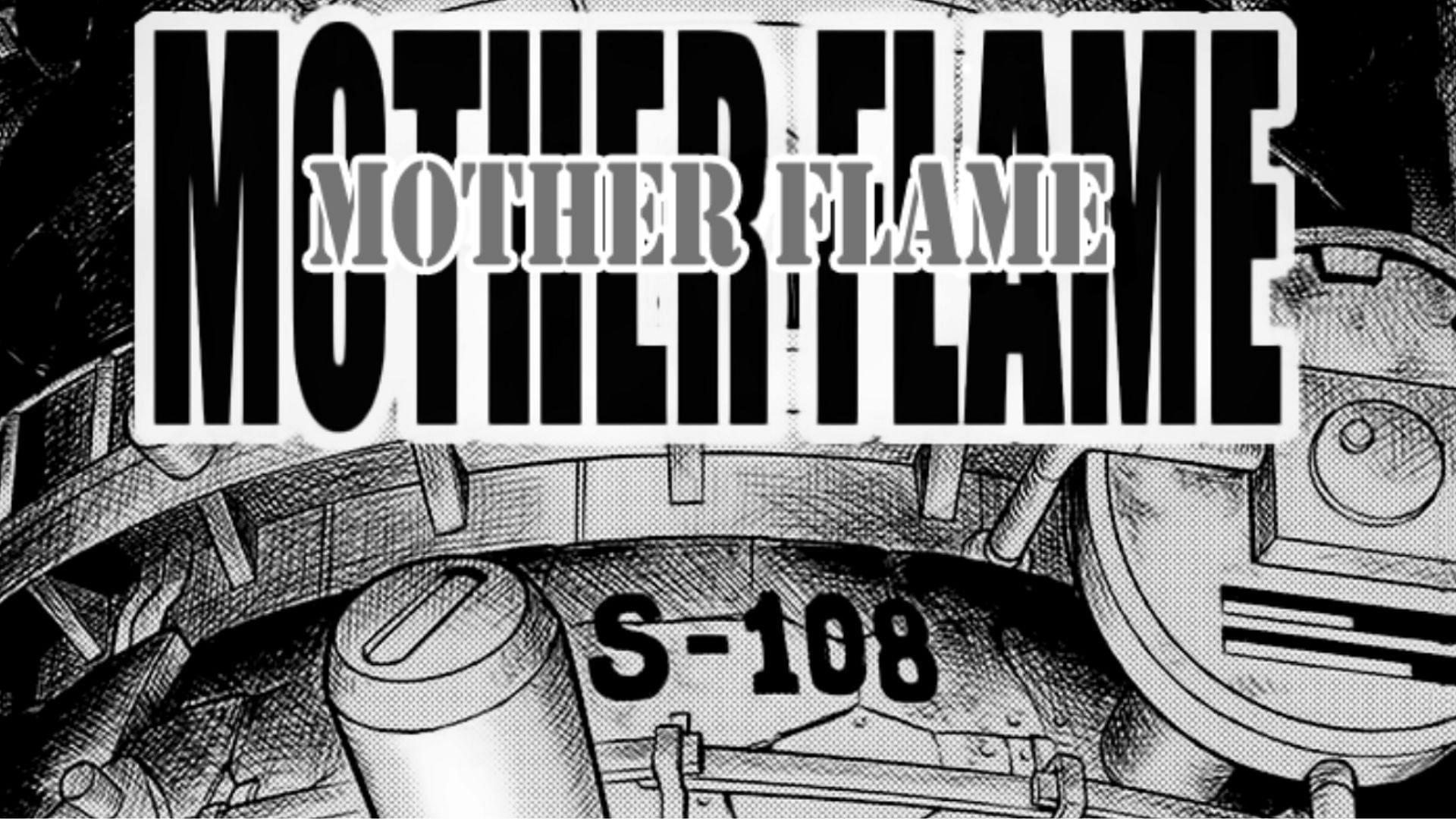 S-108 is written on the chamber in which the Mother Flame is stored (Image via Shueisha)
