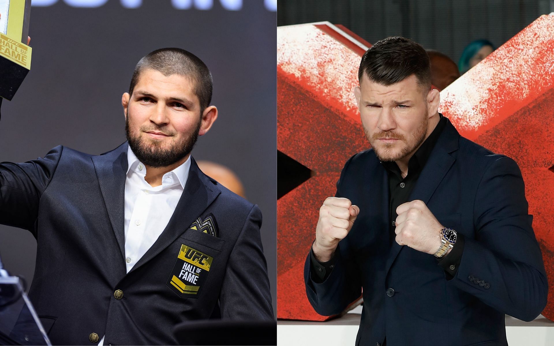 Former UFC lightweight champion Khabib Nurmagomedov (left) and former UFC middleweight champion Michael Bisping (right) are both highly revered MMA veterans [Images courtesy: Getty Images]