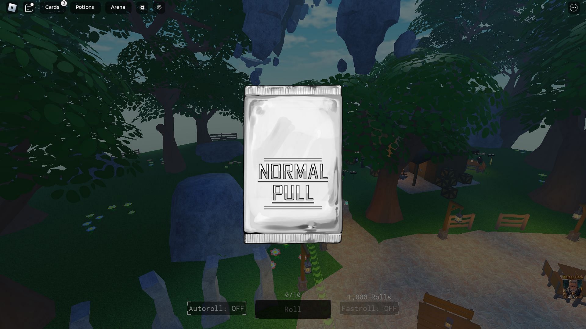 Performing a normal pull (Image via Roblox)
