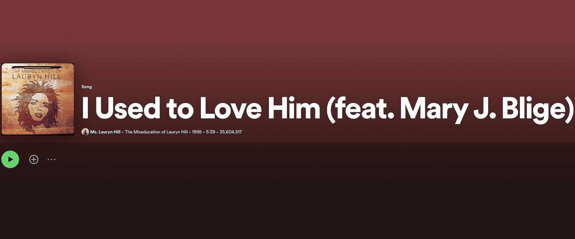 Track 9 of Lauryn&#039;s debut album &#039;The Miseducation of Lauryn Hill&#039; (Image via Spotify)