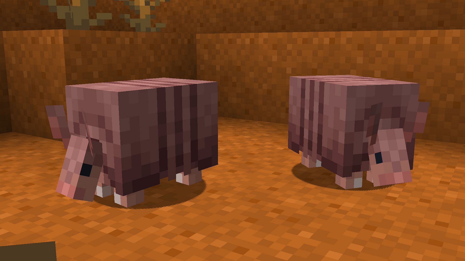 Armadillos found within the game&#039;s badlands (Image via Mojang)