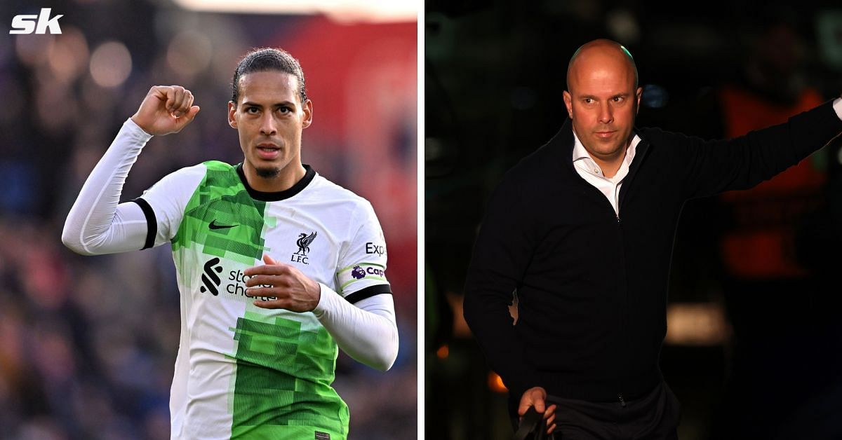 Virgil van Dijk (left) and Arne Slot (right)