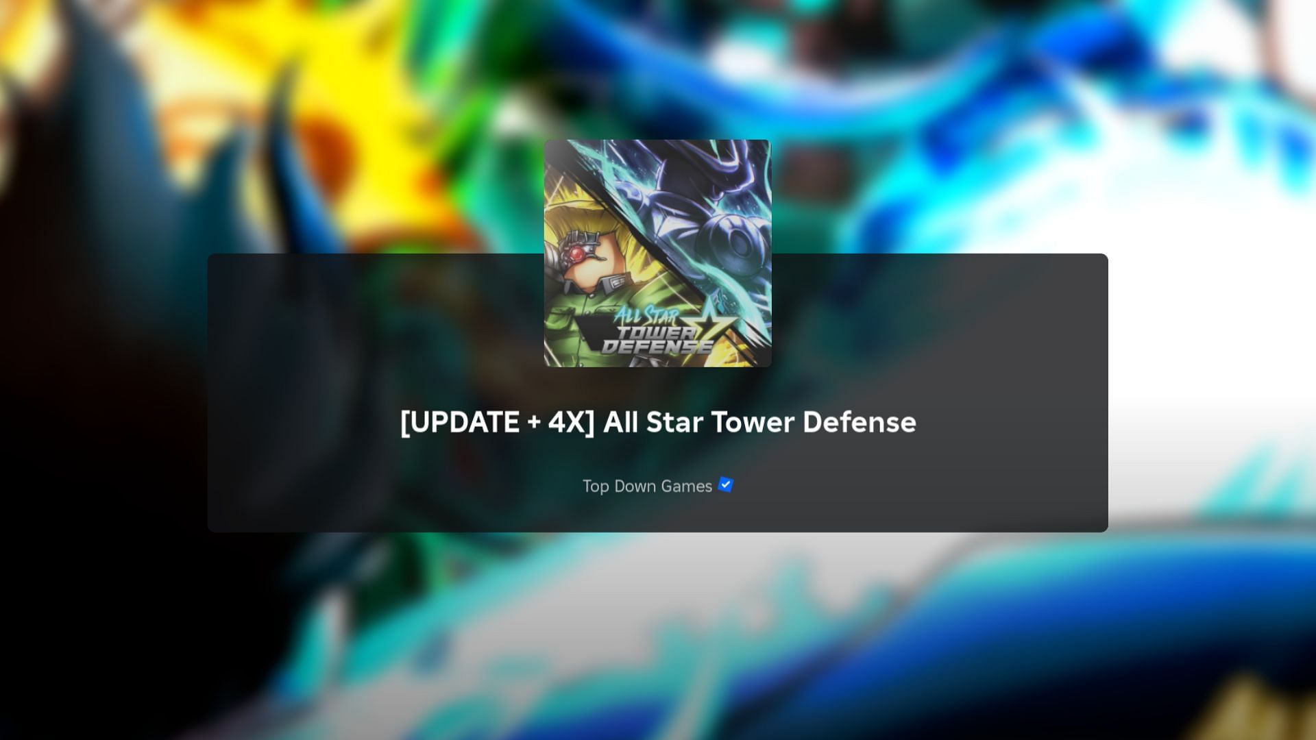 All Star Tower Defense is an anime-themed tower defense game (Image via Roblox)