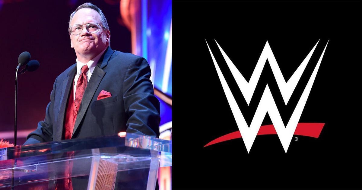 Jim Cornette (left) and WWE logo (right) [Images from wwe.com]