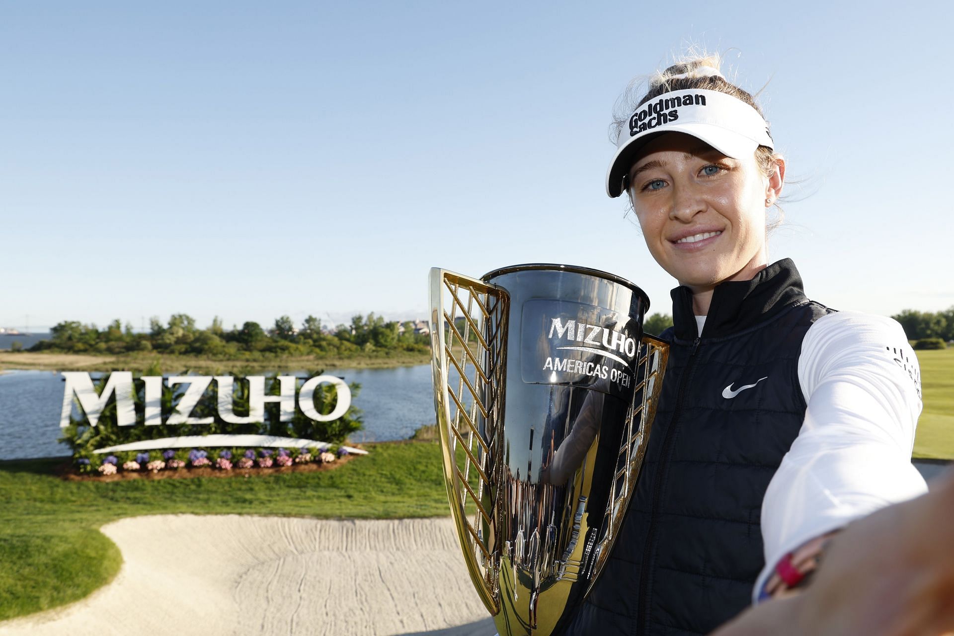 Nelly Korda after winning the 2024 Mizuho Americas Open