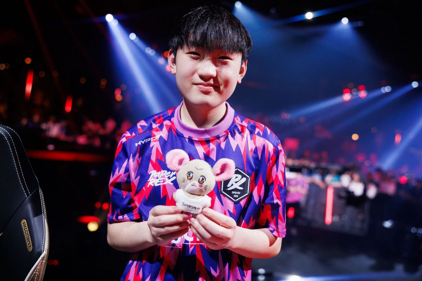 Jinggg enjoying his moment during VCT 2023 (Image via Riot Games)