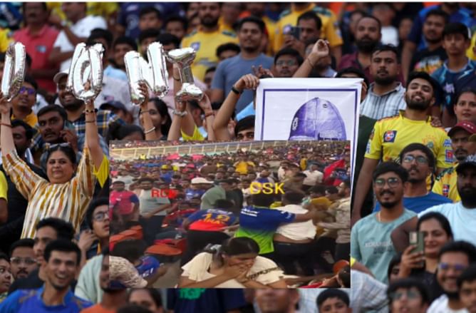[Watch] CSK and RCB fans break out into ugly fight at Narendra Modi Stadium during IPL 2024 Eliminator