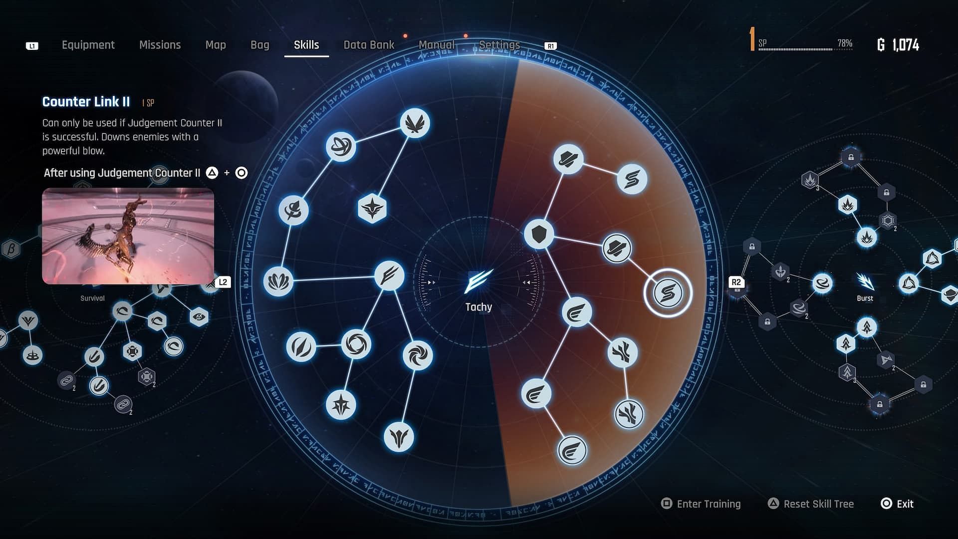 Tachy Mode Skill Trees (Image via Shift Up)