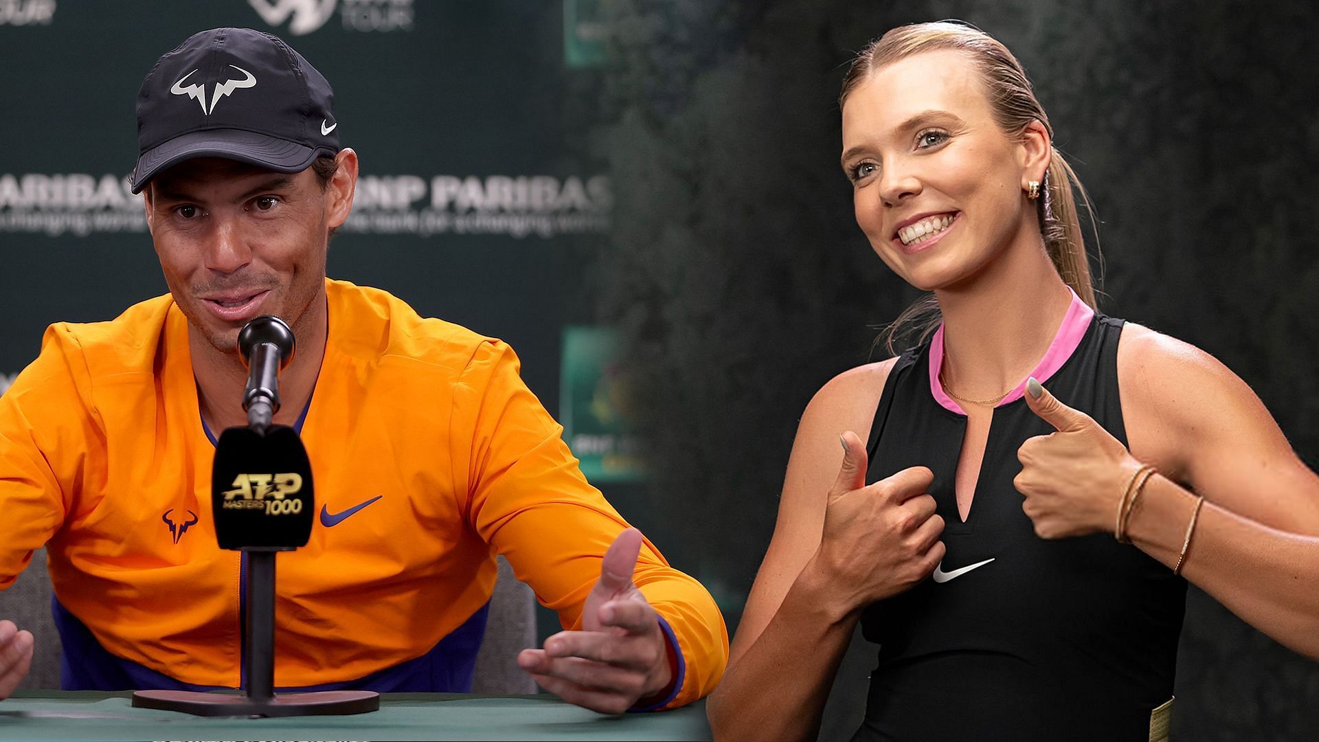 Rafael Nadal(left) and Katie Boulter(right)