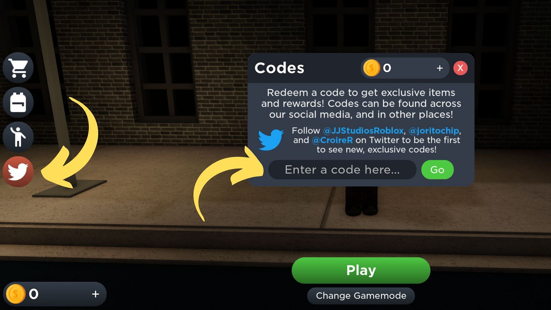 Redeem codes in Flicker (Image via Roblox || Sportskeeda)