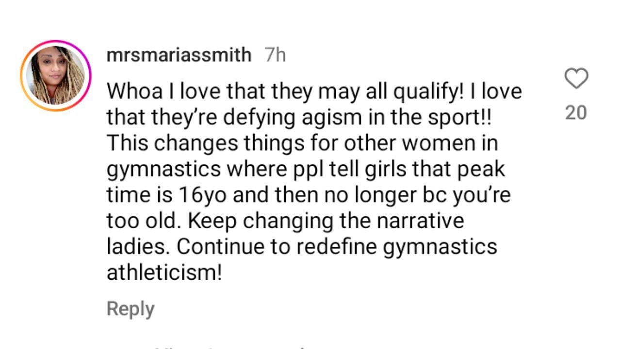 Via USA Gymnastics&#039; comment&#039;s section