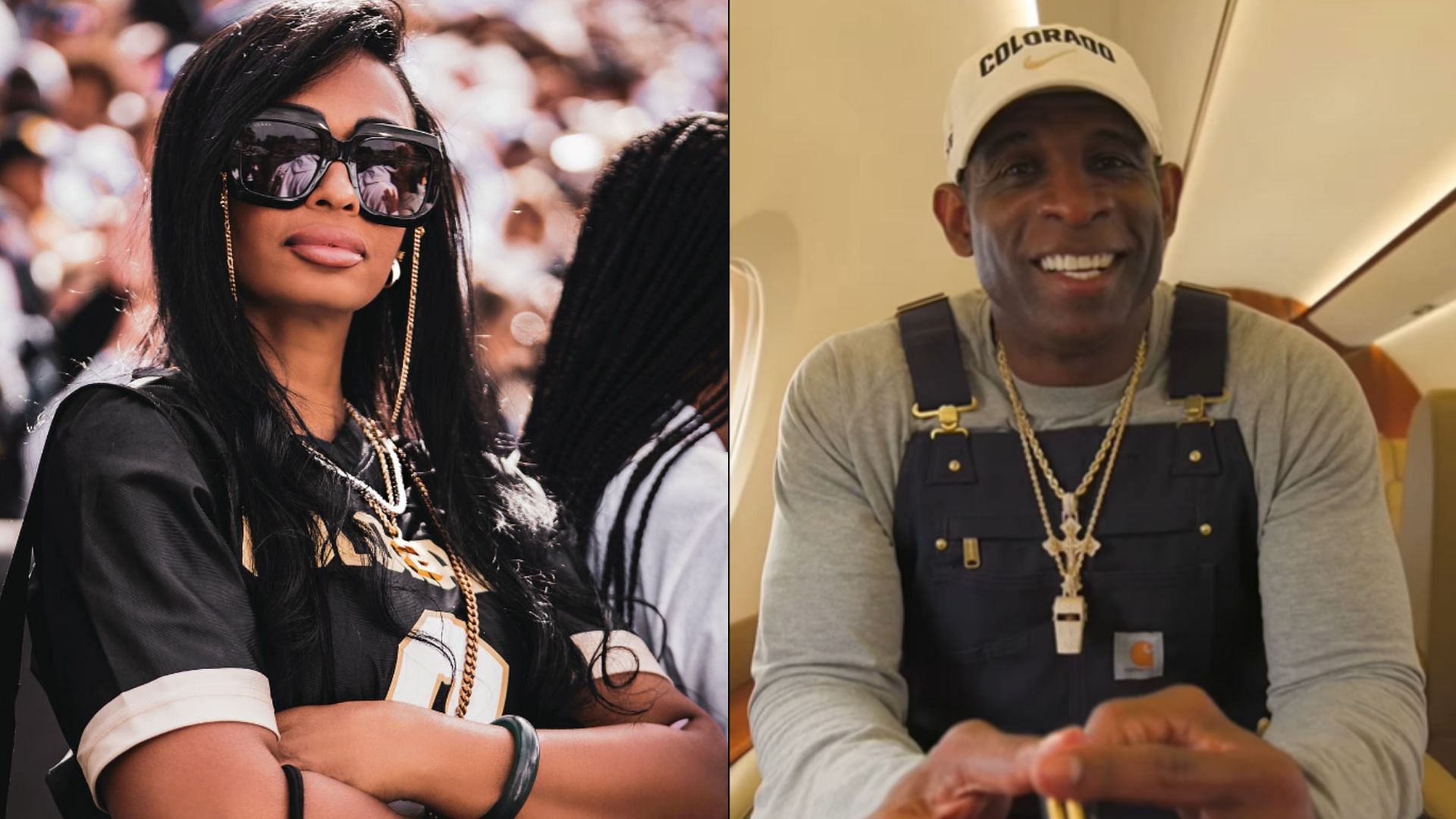 Pilar Sanders (L) Deion Sanders (R) (Source: Instagram)