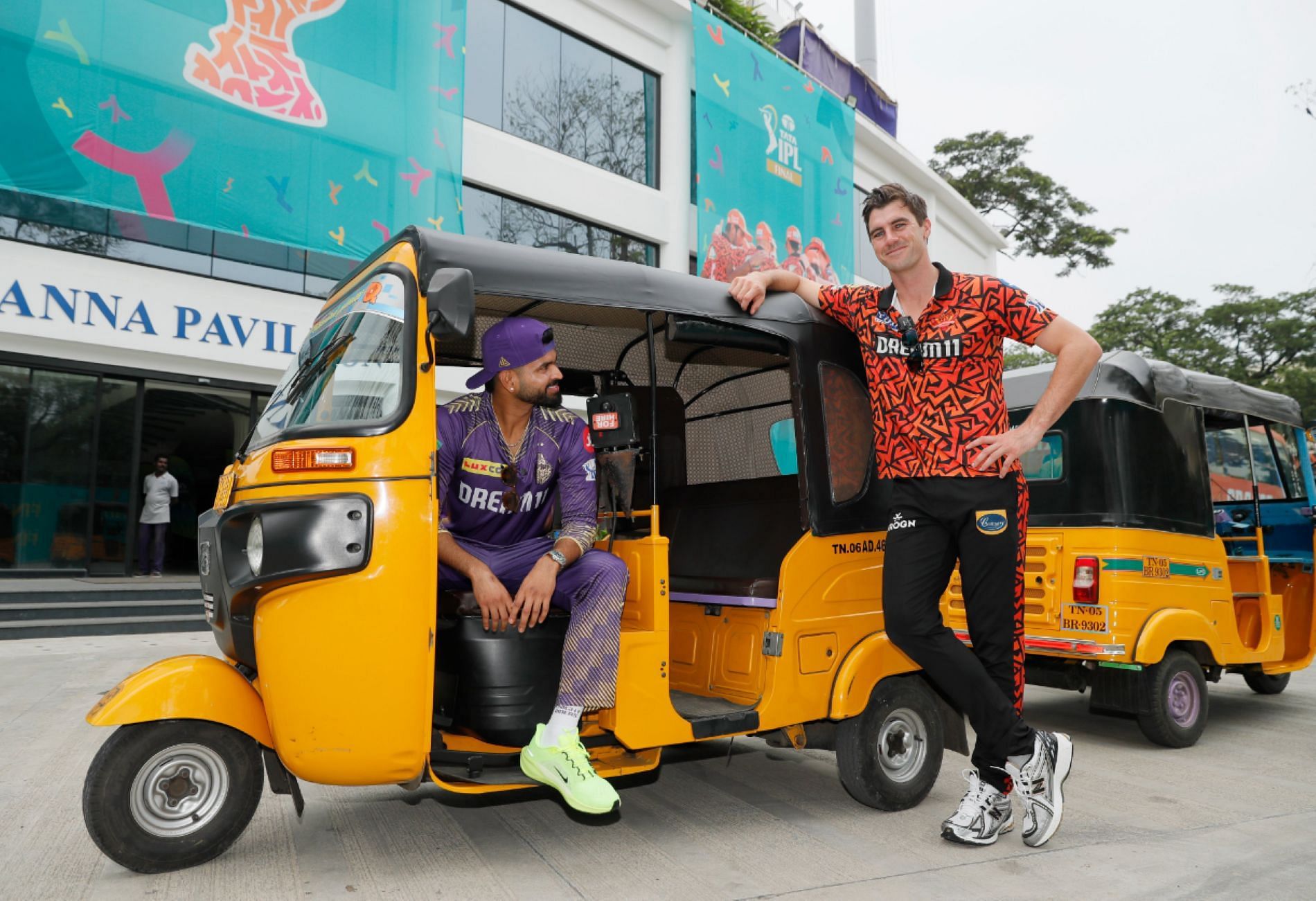 Iyer and Cummins engage in fun and games before the grand finale of IPL 2024 [Credit: IPL Twitter handle]