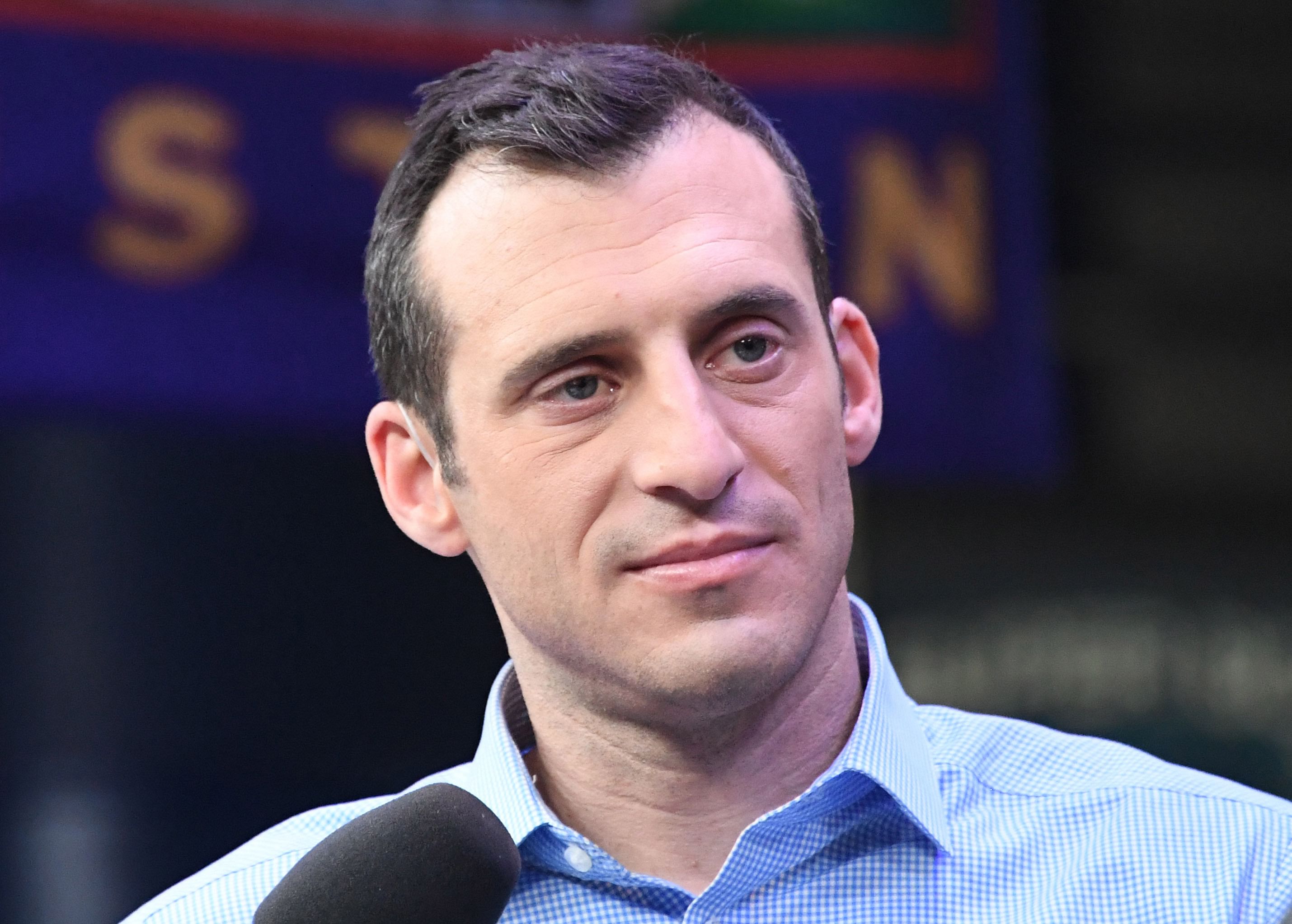 Doug Gottlieb on radio row at the George R. Brown Convention Center