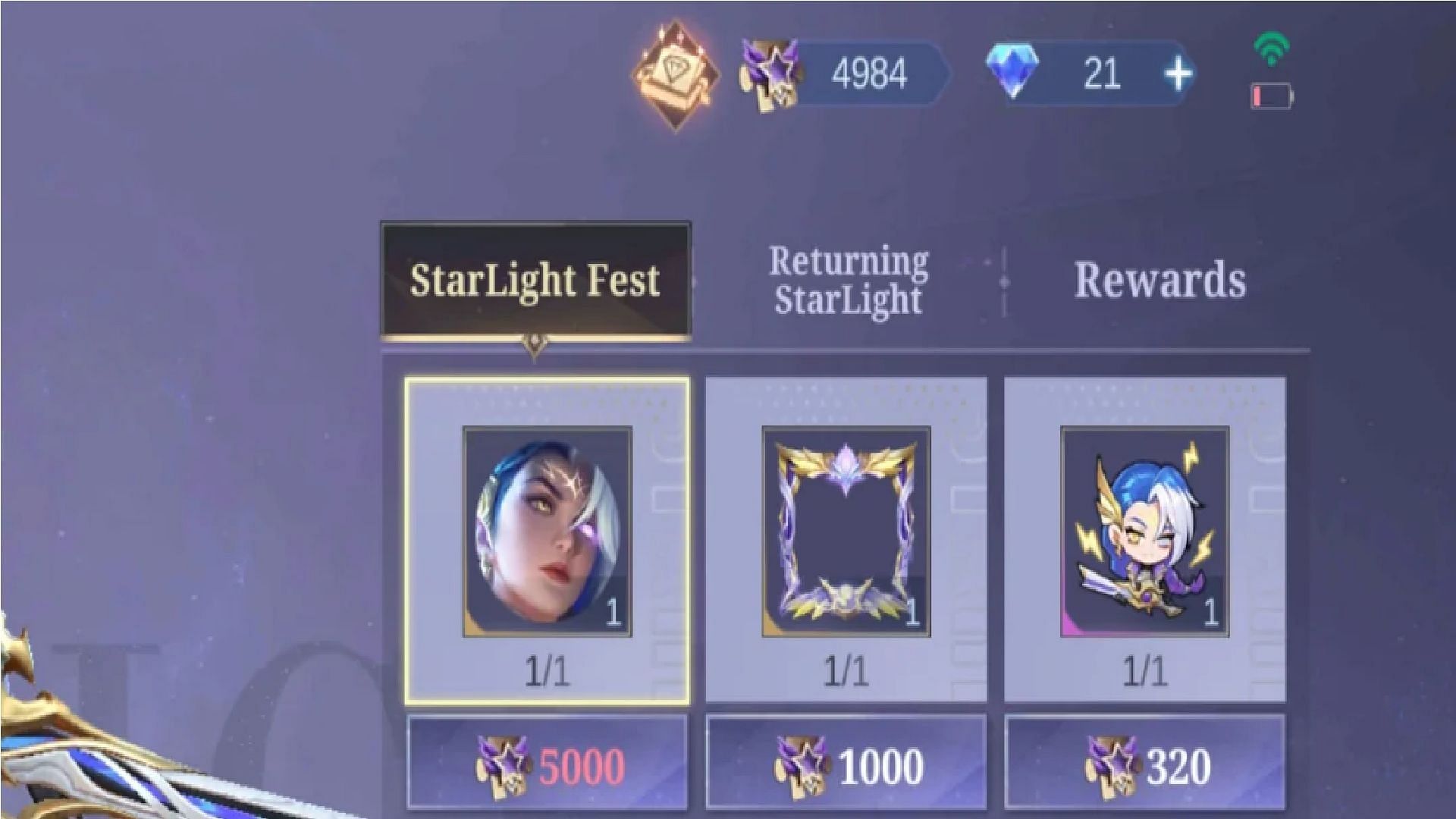 Starlight Fragments in Mobile Legends Bang Bang