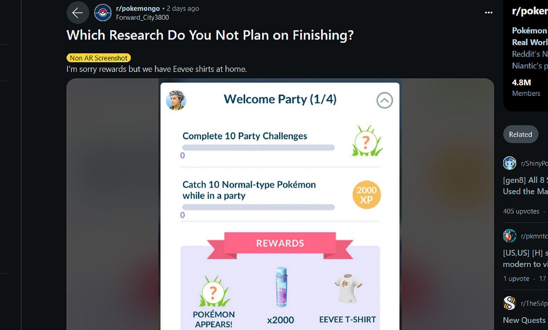 Some Pokemon GO players have been clear about their intent to ignore certain research (Image via u/Forward_City3800/Reddit)