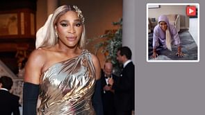 WATCH: Serena Williams does push-ups to get her "arms looking good" for Met Gala 2024, flexes in dazzling gold dress to show off the results