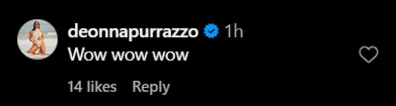 Screengrab of Deonna Purrazzo&#039;s reply to Chelsea Green&#039;s post