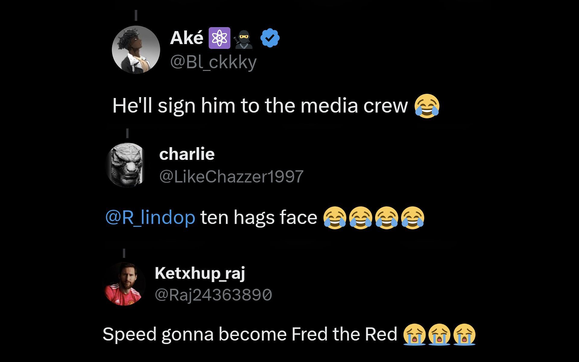 Fans react to the streamer&#039;s interaction with Manchester United manager Erik van Tag 1/2 (Image via X)