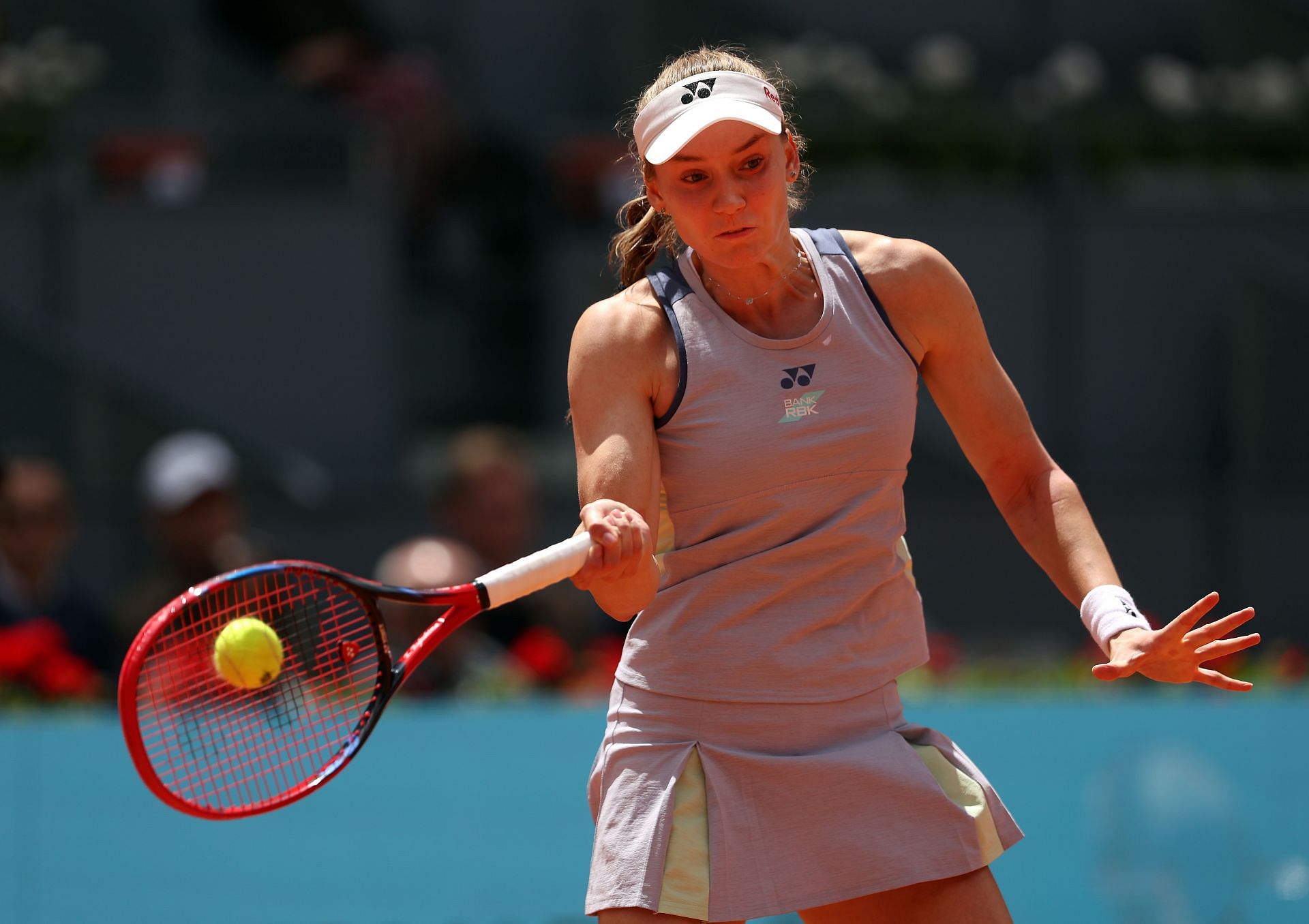 Elena Rybakina in action at the 2024 Madrid Open