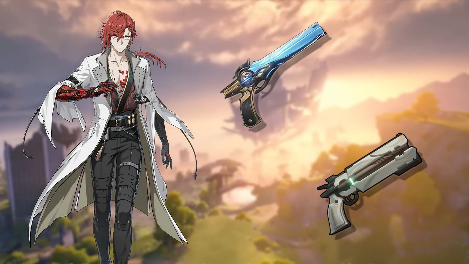 Image showing the best pistols for Mortefi (Image via Kuro Games)