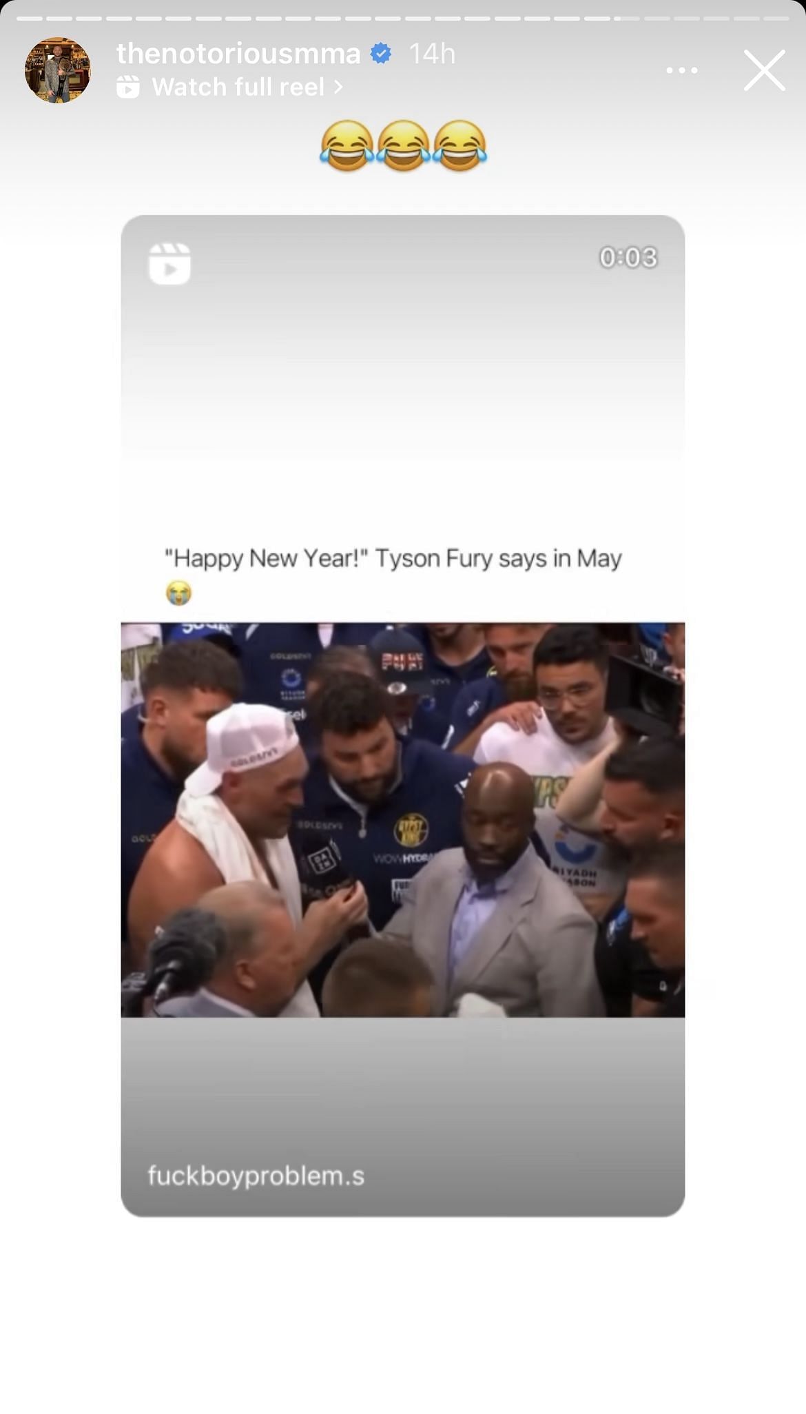 Conor McGregor&rsquo;s Instagram story