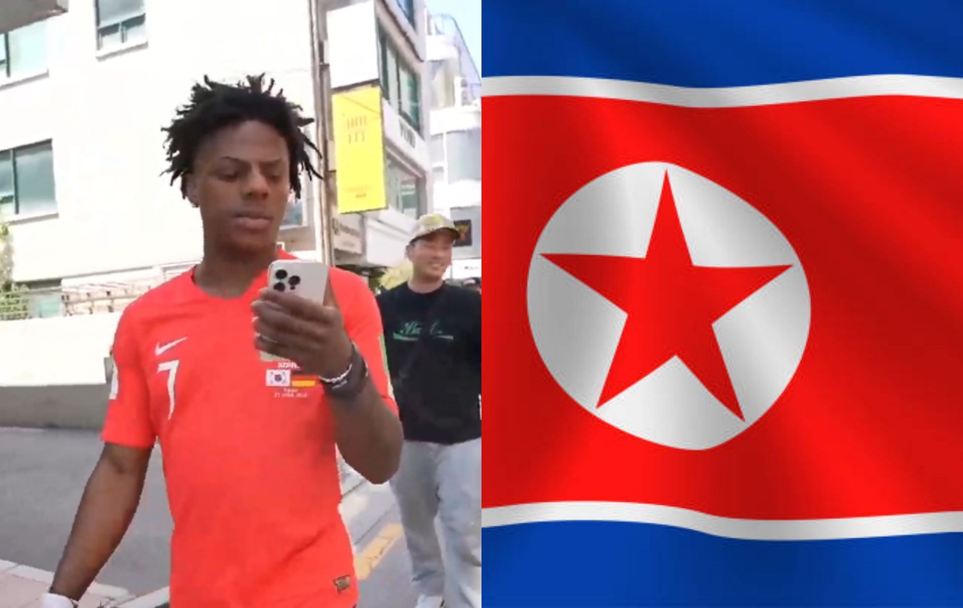 IShowSpeed claims he will travel to North Korea tomorrow (Image via YouTube/IShowSpeed and iStockphoto.com)