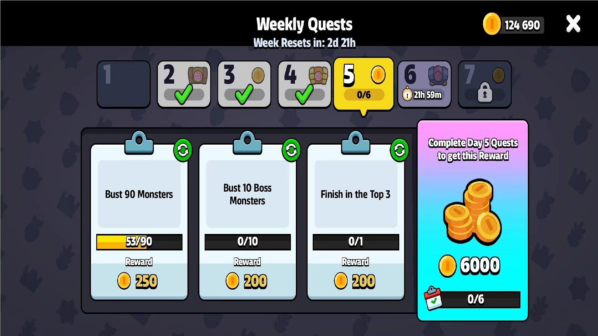 Completing Quests can also help you earn more Coins (Image via Supercell)