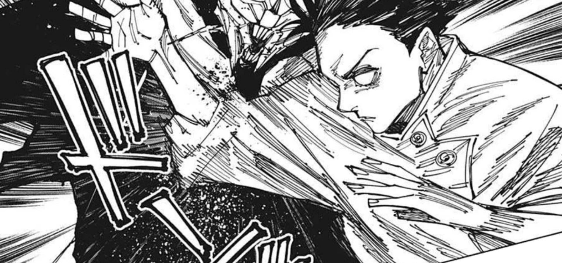 Yuta Okkotsu vs Kurourushi as seen in the Jujutsu Kaisen manga (Image via Shueisha/Gege Akutami)