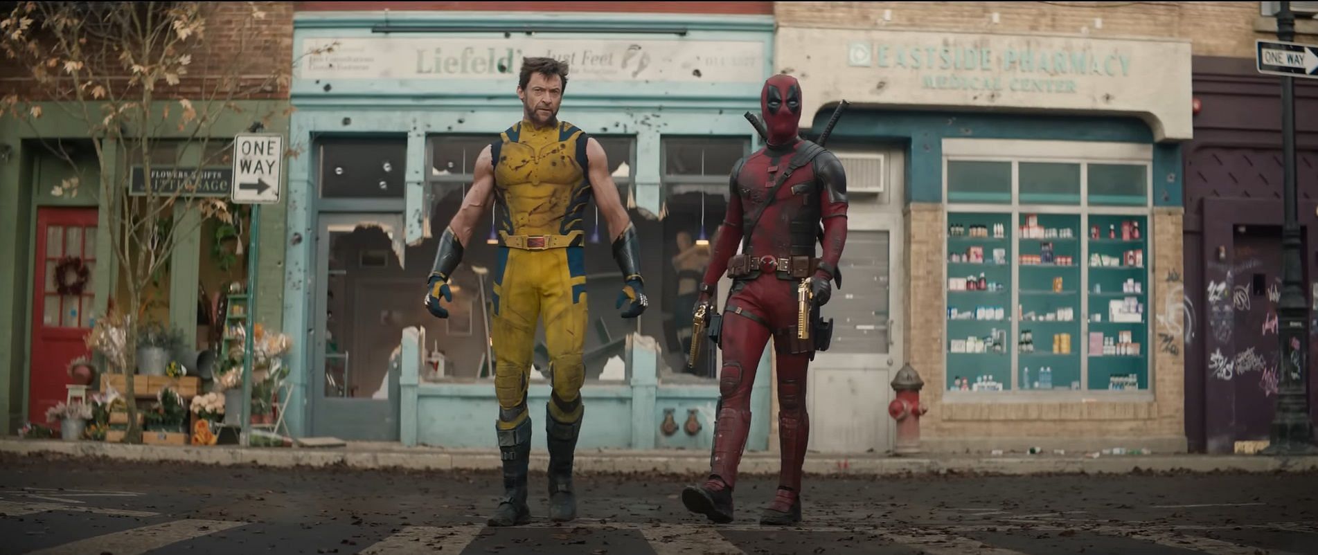 A screenshot from the official trailer of Deadpool &amp; Wolverine (Image Via Marvel Entertainment, Deadpool &amp; Wolverine trailer, 01:30)