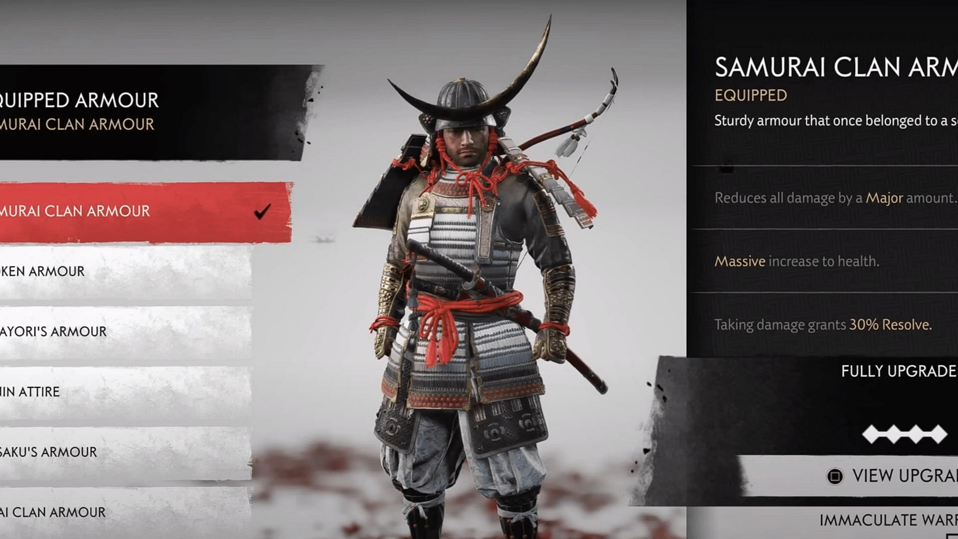 The Samurai Clan Armor set (Image via PlayStation)